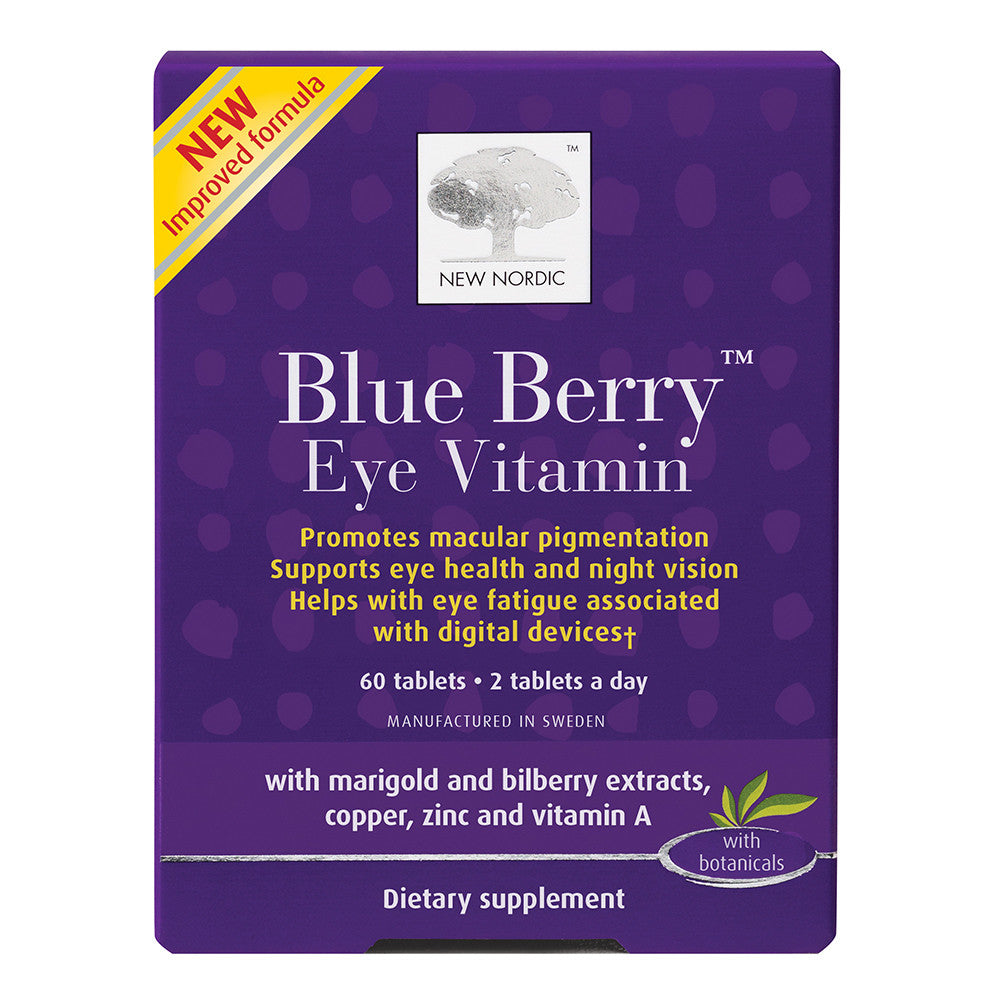 New Nordic Blue Berry Eyebright Tablets, 60 Ea